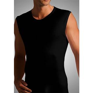 Novila Herren Tanktop schwarz Ägyptische Baumwolle unifarben