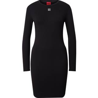 Kjole i jersey med stræk og stablet logo