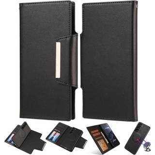 SKALO Samsung S23 DOLIZMA 2 i 1 magnetisk pungetui - Sort