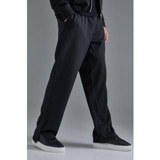 Mens Black Tall Elasticated Waist Smart Trousers