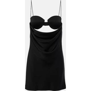 Alex Perry Cutout draped satin crÃªpe minidress - black - XL