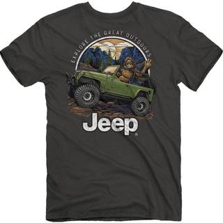 Jeep Sasquatch Men's Short Sleeve T-shirt | Mountain Off-roading Wrangler Unlimited LJ Design | 100% ringspundet bomuldsr?g
