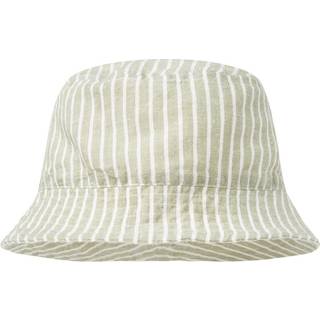 Name It Oil Green Stribet Bucket Hat Solhat