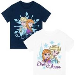 Character Disney Frozen Anna & Elsa 100% bomulds T-shirts 2 pakke