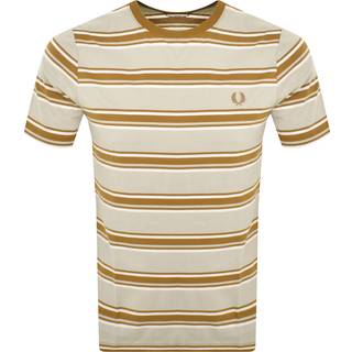 Fred Perry Herren T-Shirt braun,grün gestreift