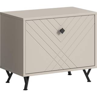 Notes bænk 1 klaplåge mat beige.