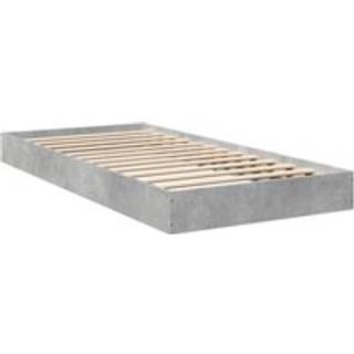 Sengestel Konstrueret Træ Betongrå - 17 cm / 75 x 190 cm