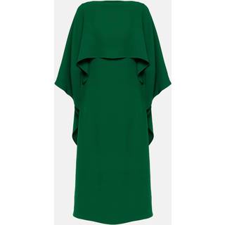 Valentino Caped silk crÃªpe midi dress - green - XXXS