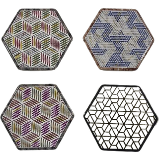 Bordskåner keramik 6-kantet 16x16 cm 1 stk
