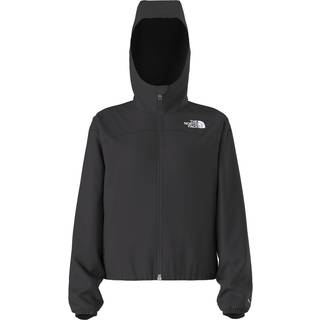 The North Face Girls' Never Stop Hooded WindWall Jacket TNF Black, XS