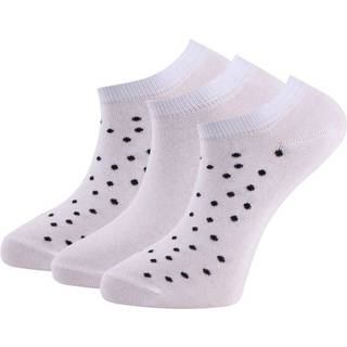 Trofe Cotton Dot Sneaker Socks 3-pak - White - Str 35/38