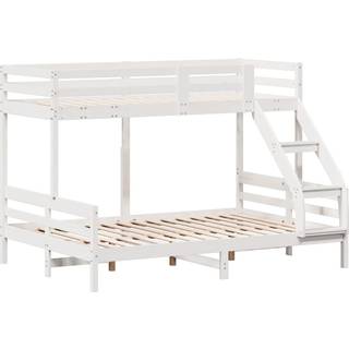 Køjeseng 90X200/140X200 Cm Massivt Fyrretræ - Hvid