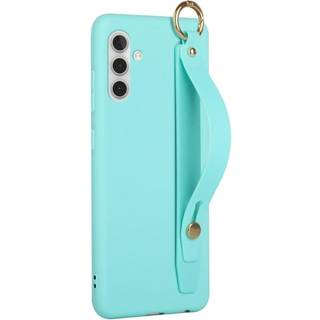SKALO Samsung A04s 4G Håndrem TPU-cover - Turkis