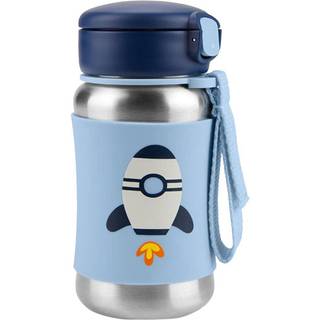 Skip Hop Spark Style Rocket vandflaske i rustfrit stål med sugerør 12 m+ 350 ml - 350 ml