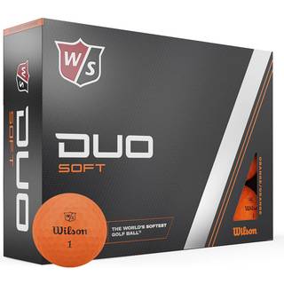Wilson Staff Duo Soft+ Orange Golfbolde Med Logotryk