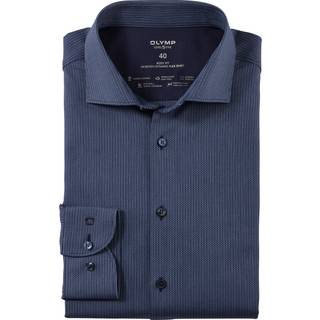 OLYMP Herren Hemd blau gemustert Slim Fit