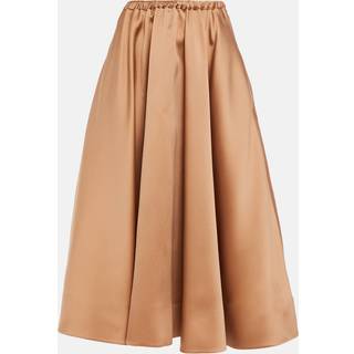 Valentino Pleated duchesse midi skirt - beige - XL