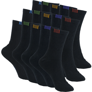Black Pearls Socks - Mellemlange Crew – Bambus - 44-46 , Black , 15-Pack—-25.00 Kr/st—-375.00 Kr/Pack