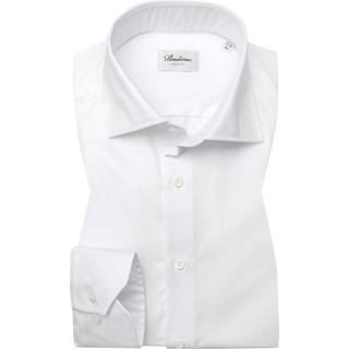 Stenströms Hvid skjorte i twill | Herre |Herreskjorter | Superslim | Størrelse: 37 | Hvid | Solid | Lange Ærmer