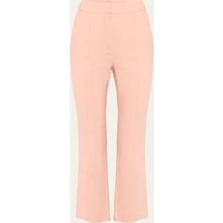 Veronica Beard Tani high-rise cotton flared pants - pink - XS