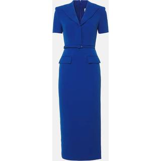 Roland Mouret Belted cady midi dress - blue - M