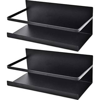 Roysili Magnetic Spice Rack til køleskab Magnetisk køleskab til køkken krydderi -arrangør Magnetisk hylde til køleskabsplads Besparende sort 4 -p