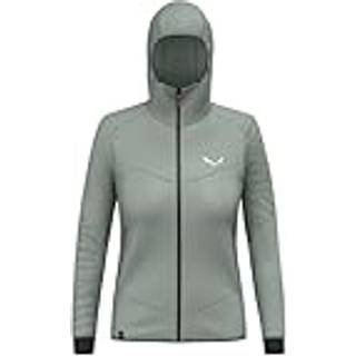 Salewa Women's Sella Crevasse Hooded Jacket Fleecejakke Damer størrelse 38 farve olivengrøn/grå