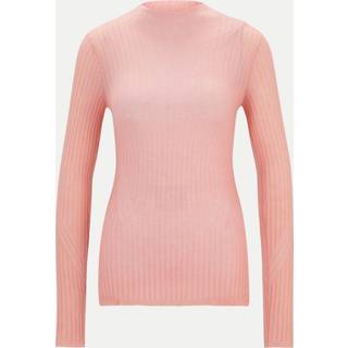 slim fit sweater i uldblanding med slids i siden