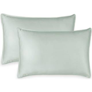 Dronning Pillowcases af ren bambus - ?gte 100% organisk viskose afledt af bambus luksuri?st bl?d og afk?ling af dobbelt syningskonvolut (2 dronni