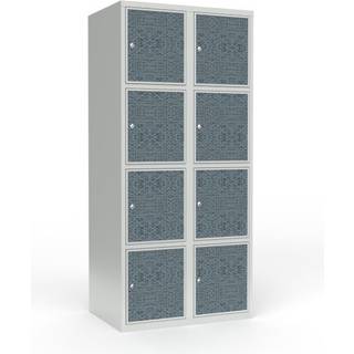 Skoleskab 2x400 Lige tag 4 rum i højden VirrVarr Black laminatdør Cylinderlås