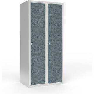 Skoleskab 2x400 Lige tag 1 rum i højden VirrVarr Black laminatdør Cylinderlås