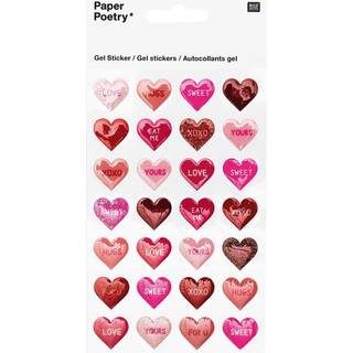 Paper Poetry Gelsticker Herzen Love & Kiss - Rot