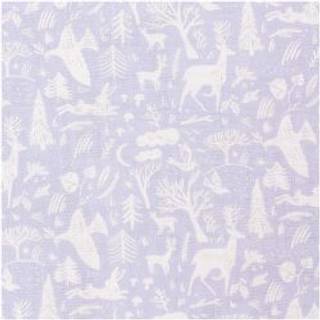 Musselin-Druckstoff Nostalgic Christmas Winterwald flieder 140cm - Lila