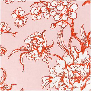 Stoff Kirschblüte puder-orange 50x140cm - Puder, Orange