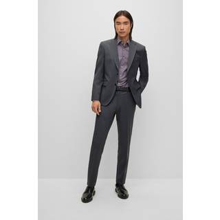 Huge Slim Fit Wool Blazer Dark Grey