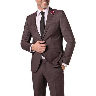 CG Herren Sakko rot meliert Slim Fit