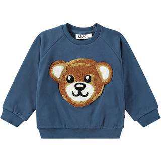 Molo Disc Sweatshirt Teddy Friend 62 cm  Blå  62 cm  Unisex