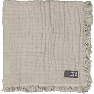 Vinter & Bloom Feather Tæppe/ Stofble i Musselin EKO, Bright White