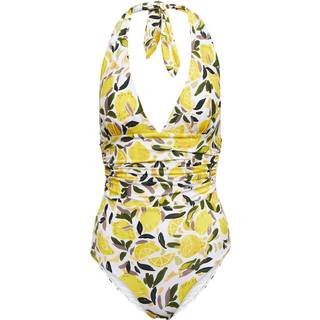 Rebecca Vallance Amarilla printed halterneck swimsuit - multicoloured - XS