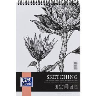 Oxford kunstskitseblok A4 med 50 ark 120g og topspiral orange