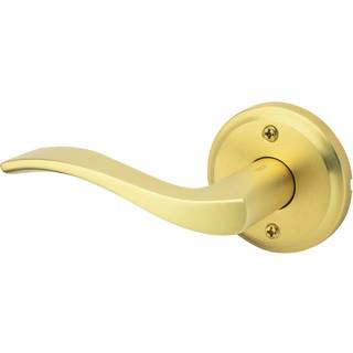Kwikset sedona dummy d?rh?ndtag Enkeltsidet h?ndtag til skabe franske dobbeltd?re og pantry satin messing ikke-drejende venstreh?ndet interi?r pu