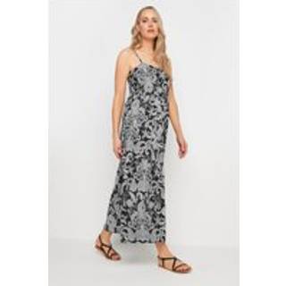 Lts Tall Black Paisley Print Strappy Maxi Dress 16 Lts | Tall Women's Maxi Dresses