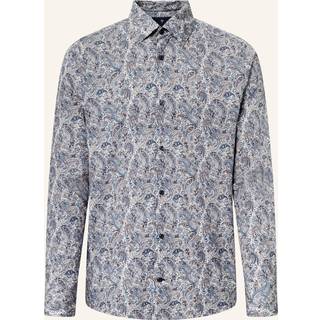 JOOP! Herren Hemd blau gemustert Slim Fit