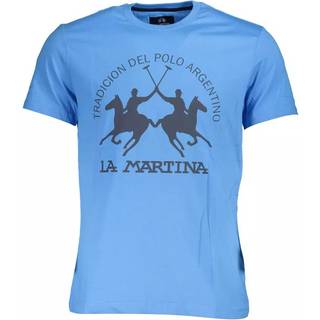 La Martina Blue Cotton Men T-Shirt
