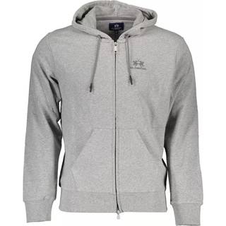 La Martina Gray Cotton Men Sweater