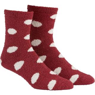 Damella Fluffy Socks - Red/White - Str 39/42