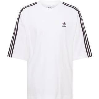 adidas Originals Oversized 3-Stripes T-Shirt, White - M
