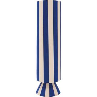 Toppu vase 31 cm, hvid/blå