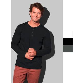 Stedman Shawn Henley Long Sleeve For Men - White - XX-Large * Kampagne *