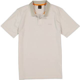 BOSS Orange Herren Polo-Shirt beige meliert